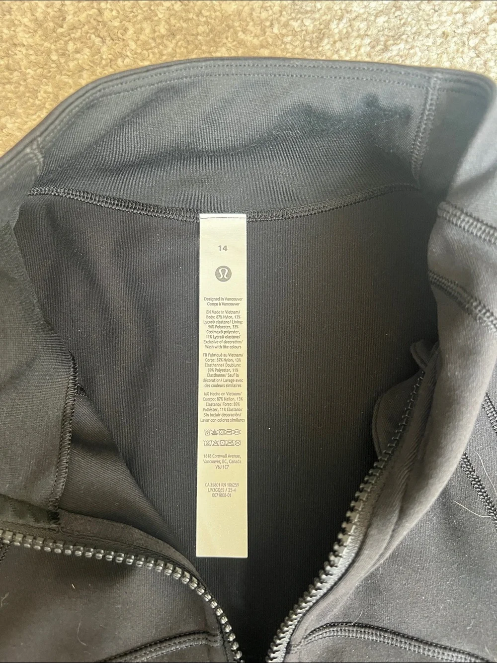 lululemon athletica Women's Black Zip Utility Jacket NWOT